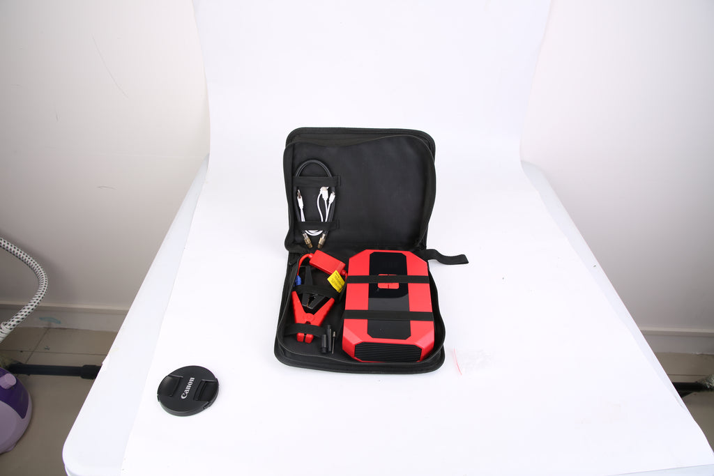 Arrancador Portátil Coche 1500A Compresor Aire 400PSI Cargador Batería Power Bank Linterna LED Inflador Neumáticos Digital Motor Gasolina 4.0L Diésel 2.0L