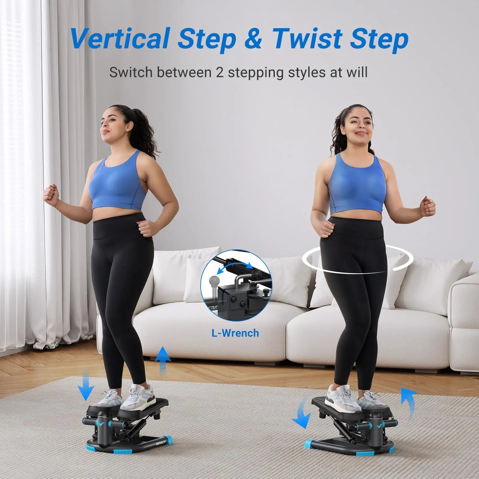 MERACH Stepper Upgrade - Stepper de doble acción con capacidad de 330 libras
