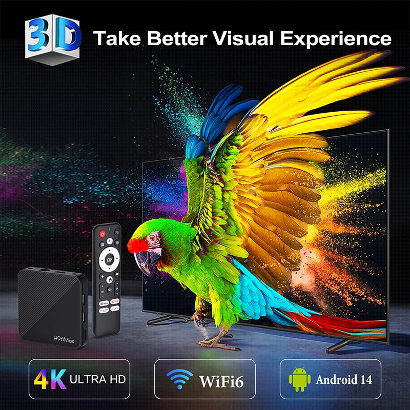 Smart TV Box Android 14 ATV TV Box 4K