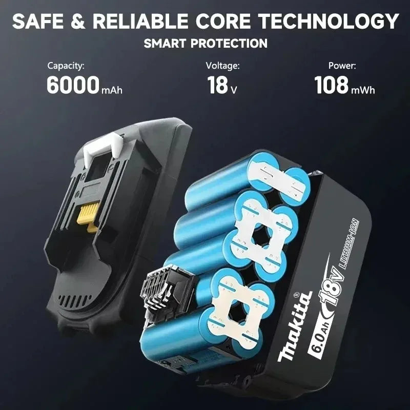 Batería recargable Makita 100% original de 18 V, 5 Ah, 6 Ah y 9 Ah