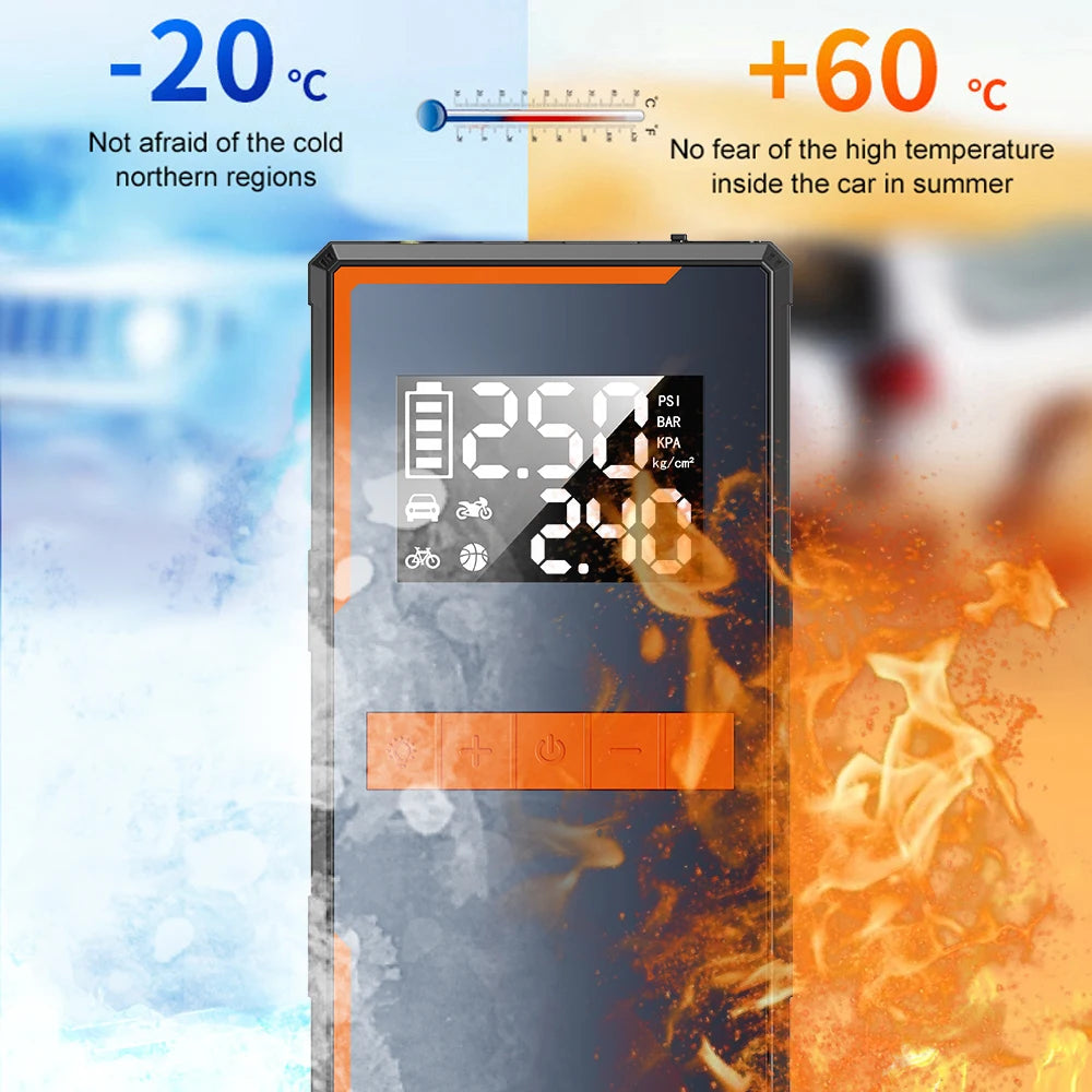 Arrancador de Batería EAFC 4 en 1 - 1200A con Compresor 150PSI y Power Bank