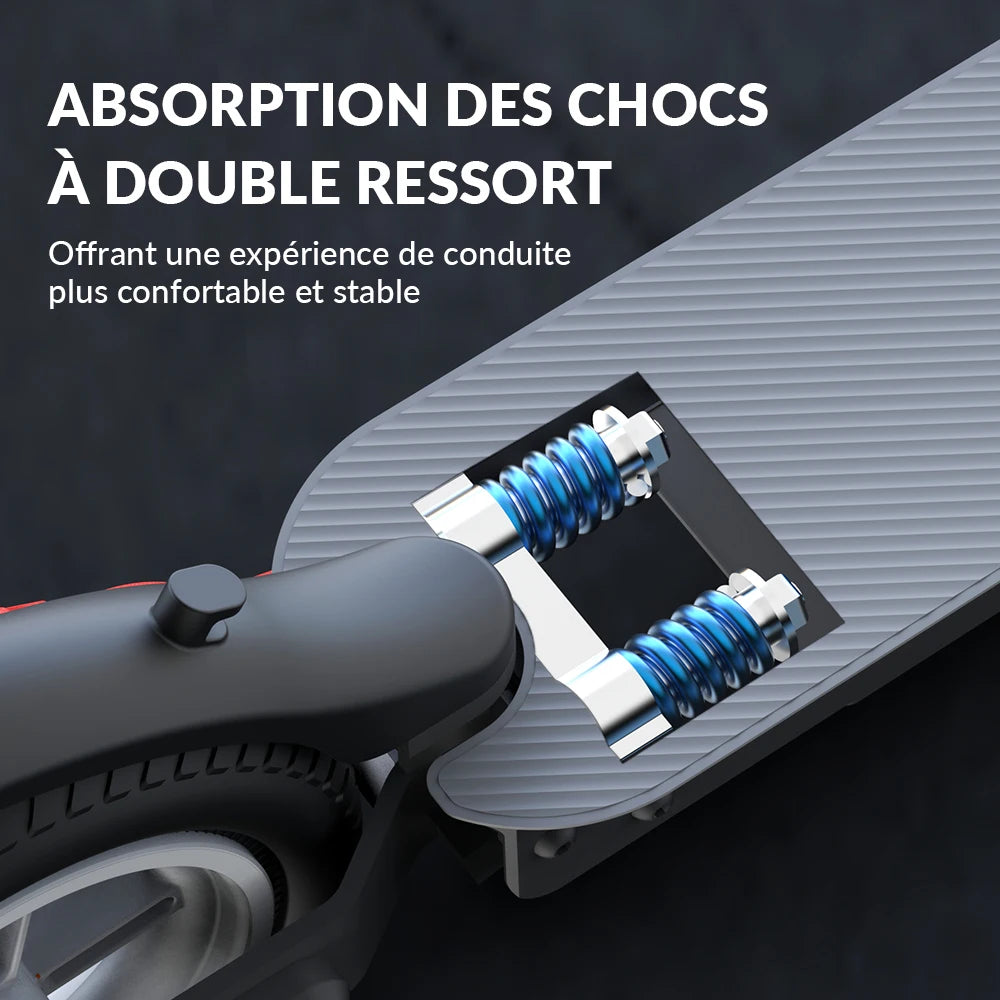 Patinete eléctrico plegable para adultos de 5ª rueda, intermitentes