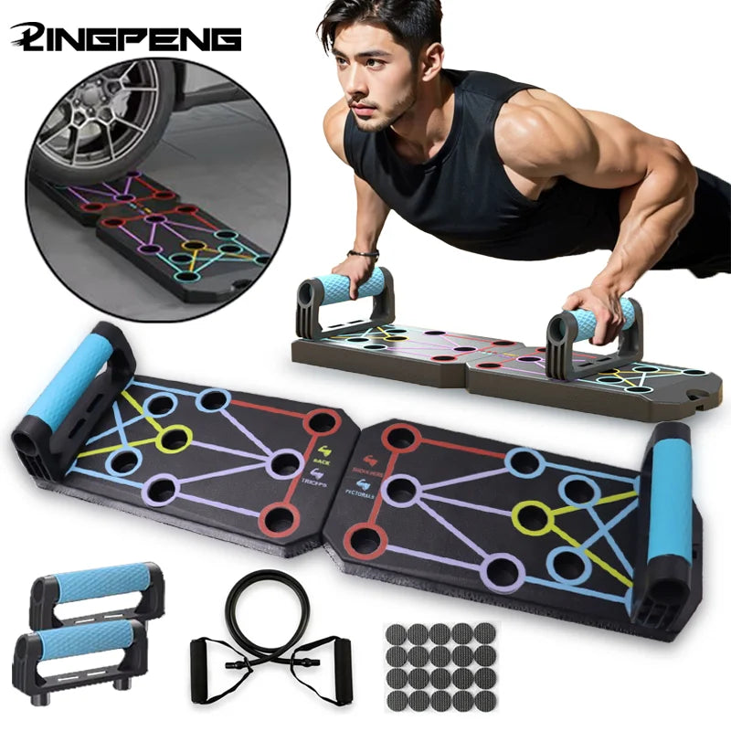 Tabla plegable para flexiones, soporte para ejercicios musculares