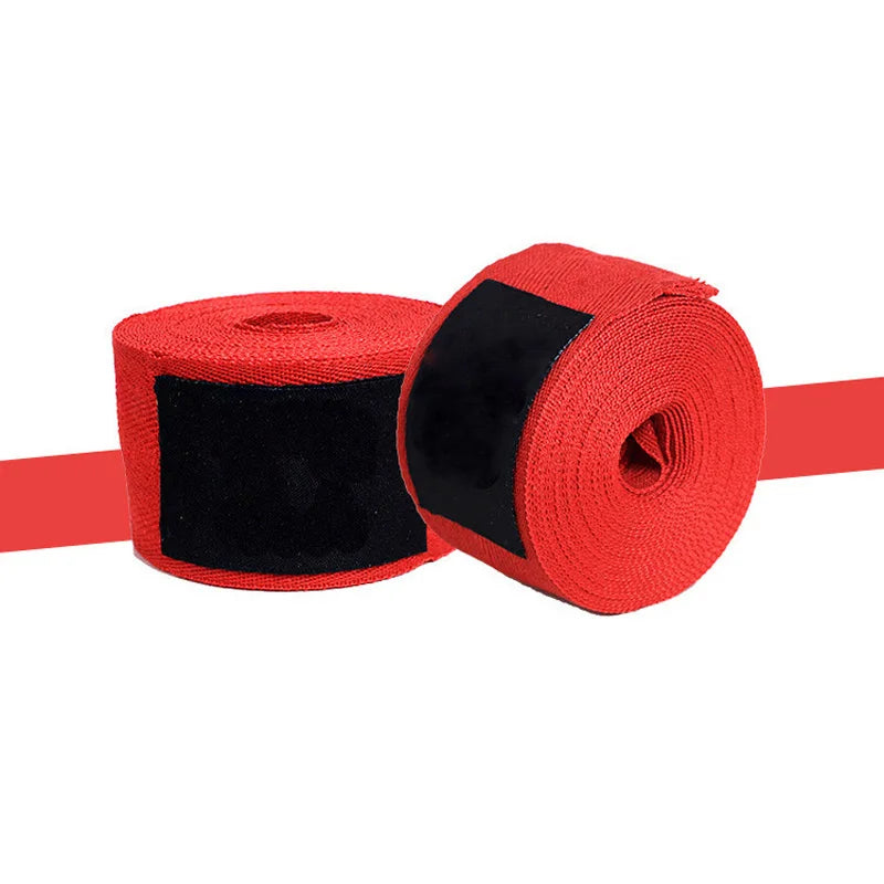 2 rollos de vendas de algodón para boxeo.