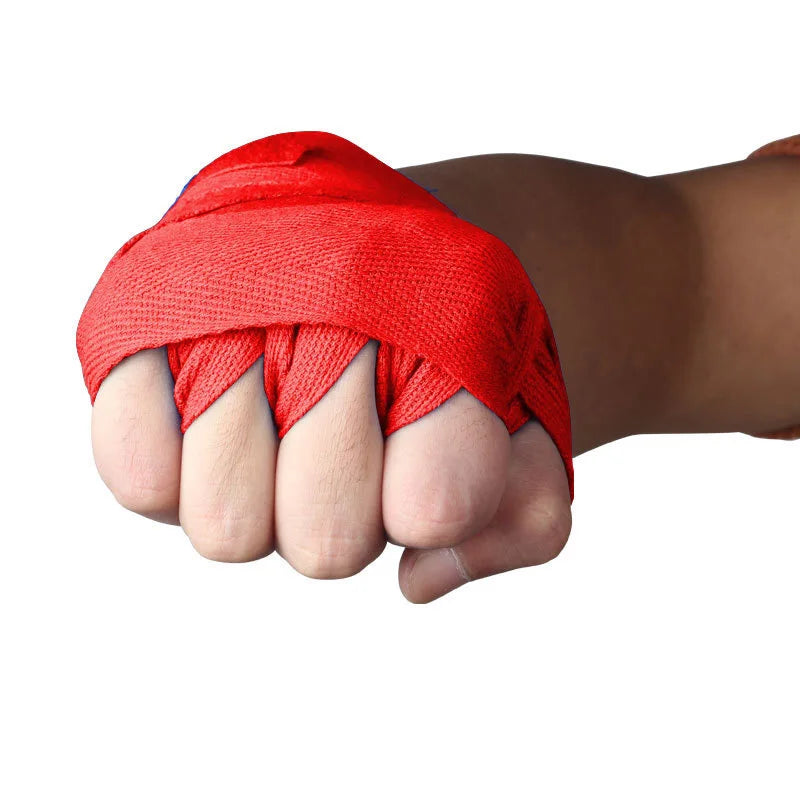 2 rollos de vendas de algodón para boxeo.