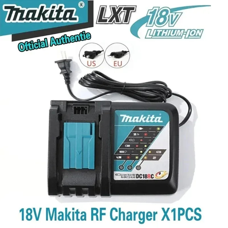 Taladro DDF487 - 2 Baterías 18V 9Ah BL1890B + Cargador DC18RC Compatible para Makita