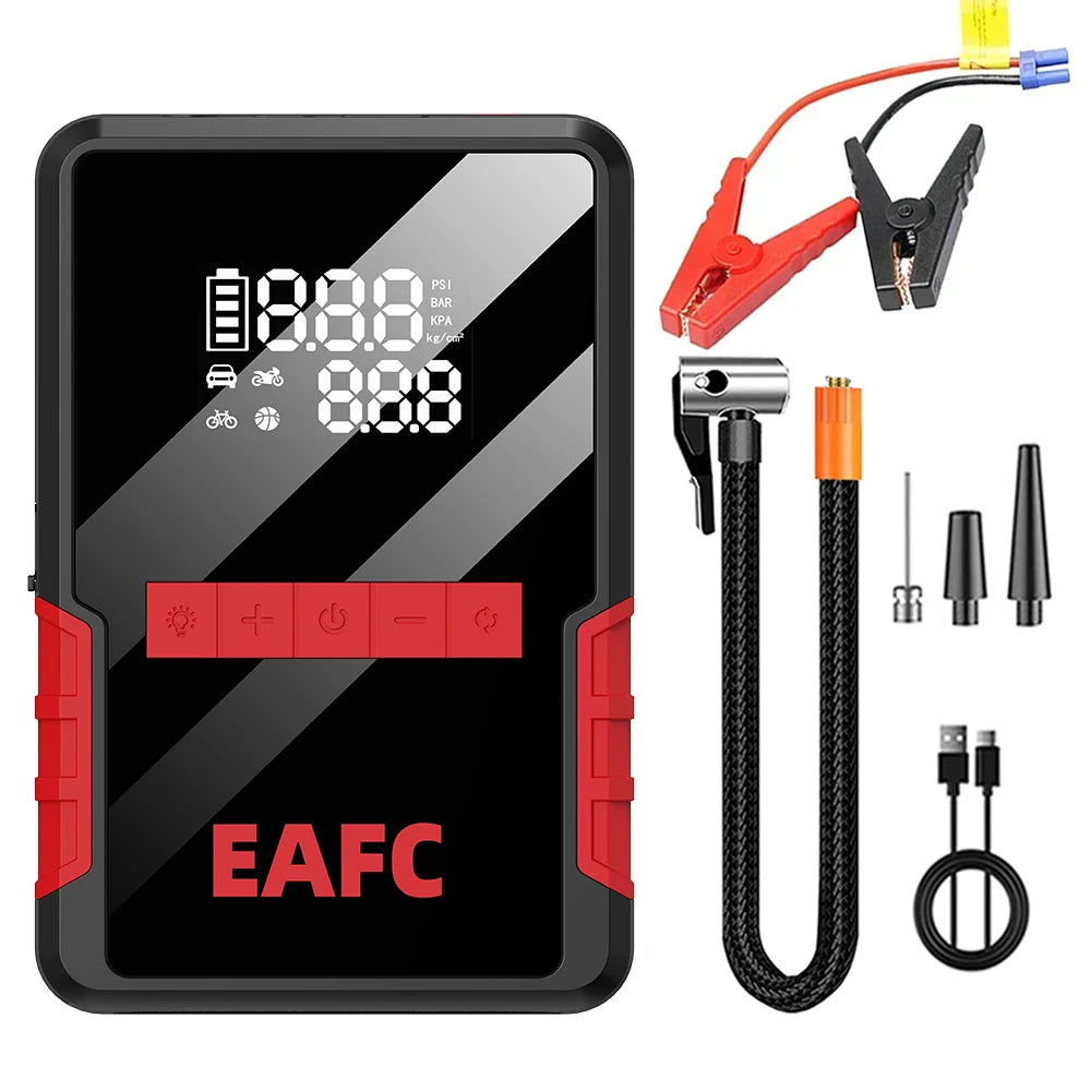 Arrancador de batería de coche FAEC 1200A, compresor de aire de 150 PSI, 4 en 1,