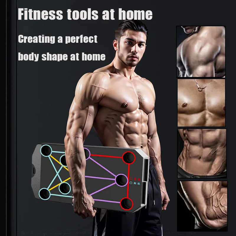Tabla plegable para flexiones, soporte para ejercicios musculares
