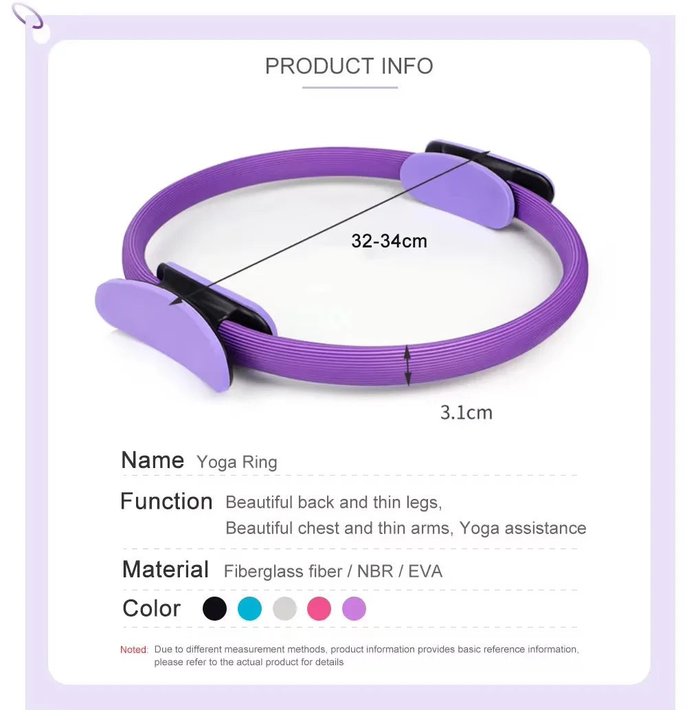 Anillo de yoga, fitness, pilates, para mujeres y niñas, ejercicio en casa.