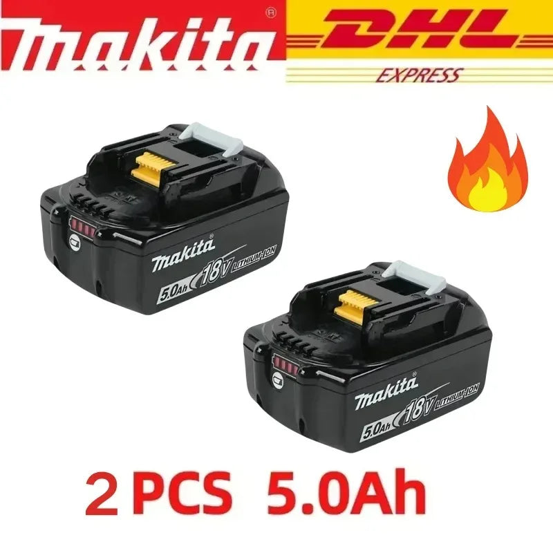 Taladro DDF487 - 2 Baterías 18V 9Ah BL1890B + Cargador DC18RC Compatible para Makita