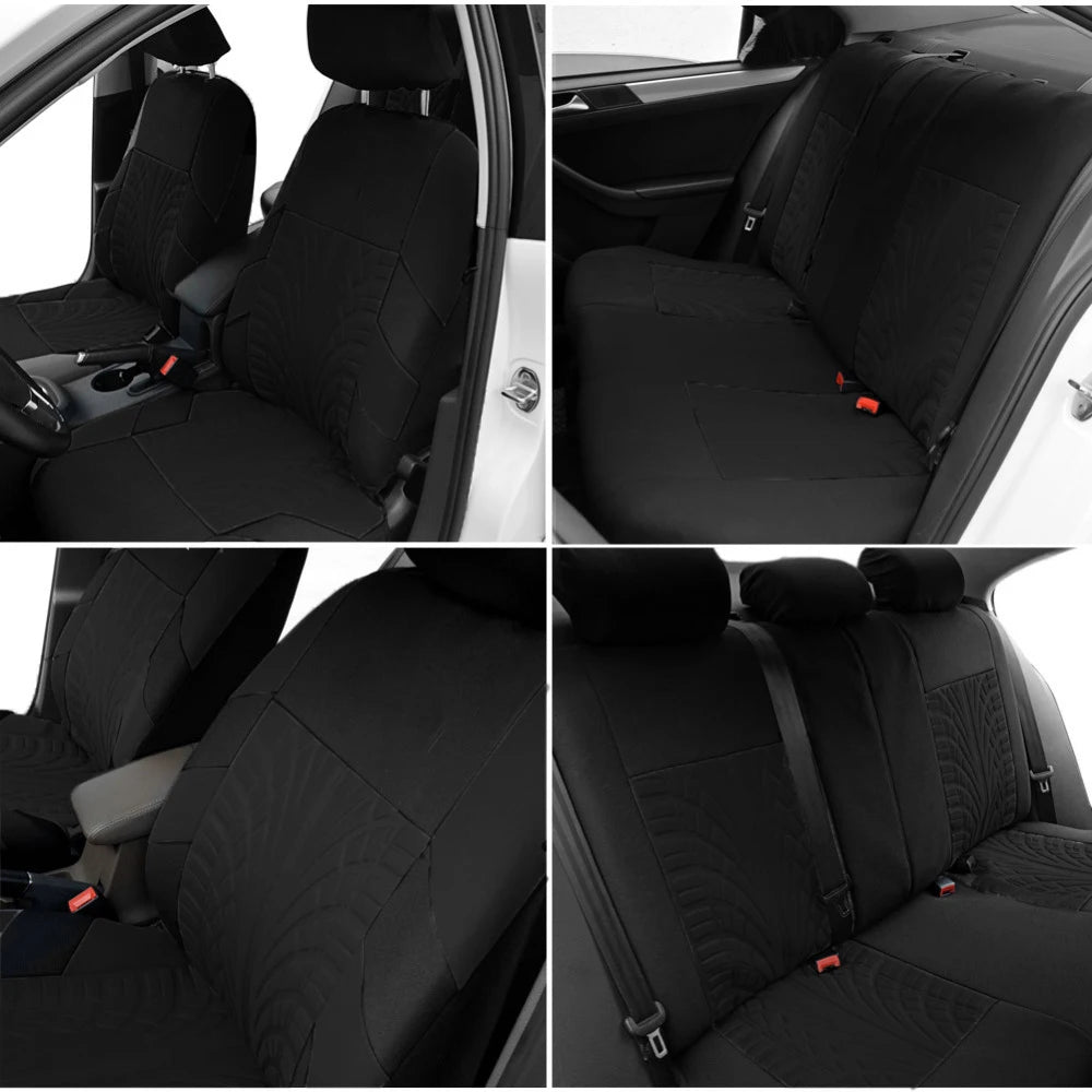 Juego de fundas para asientos de coche con bordado de marca,