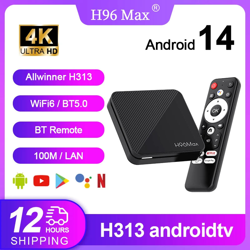 Smart TV Box Android 14 ATV TV Box 4K