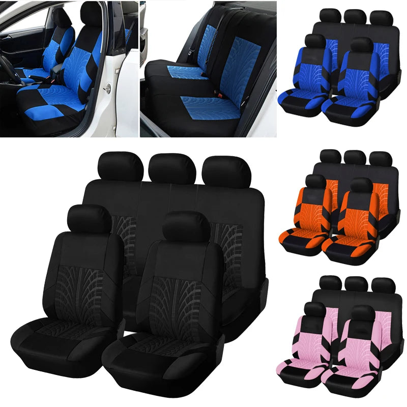 Juego de fundas para asientos de coche con bordado de marca,