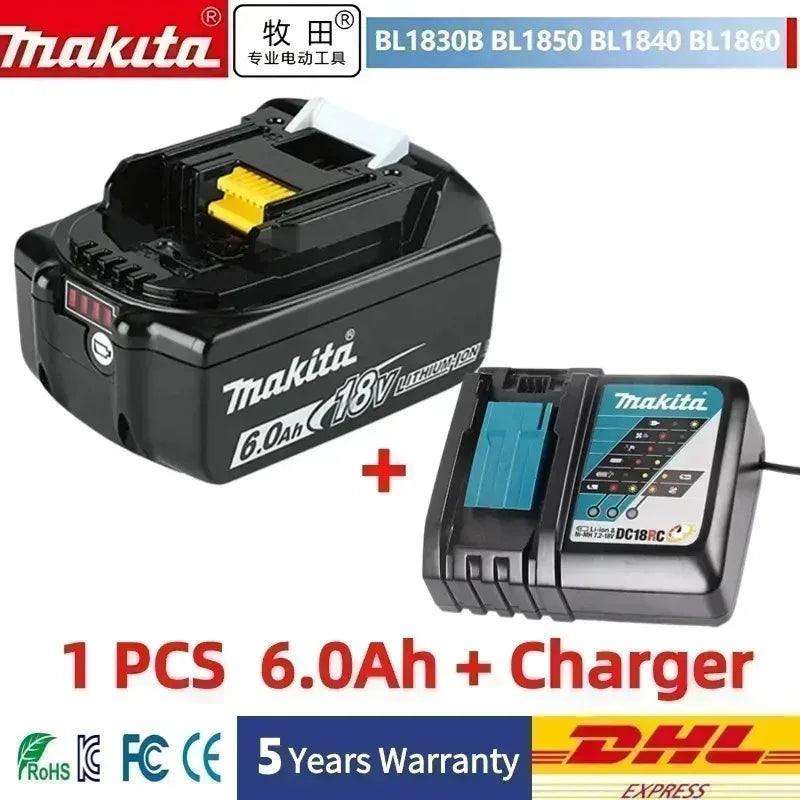 Batería recargable Makita 100% original de 18 V, 5 Ah, 6 Ah y 9 Ah