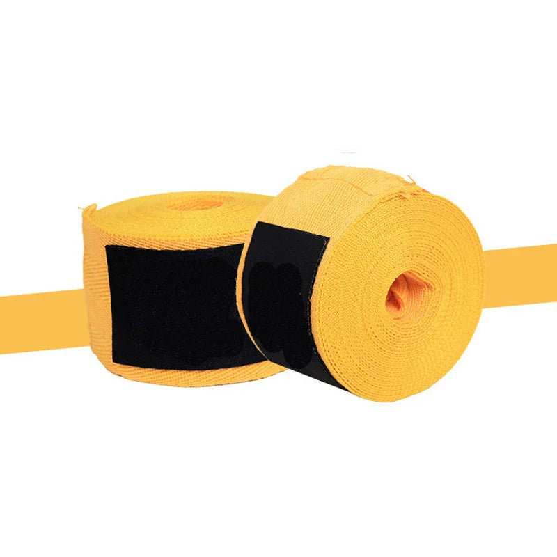 2 rollos de vendas de algodón para boxeo.