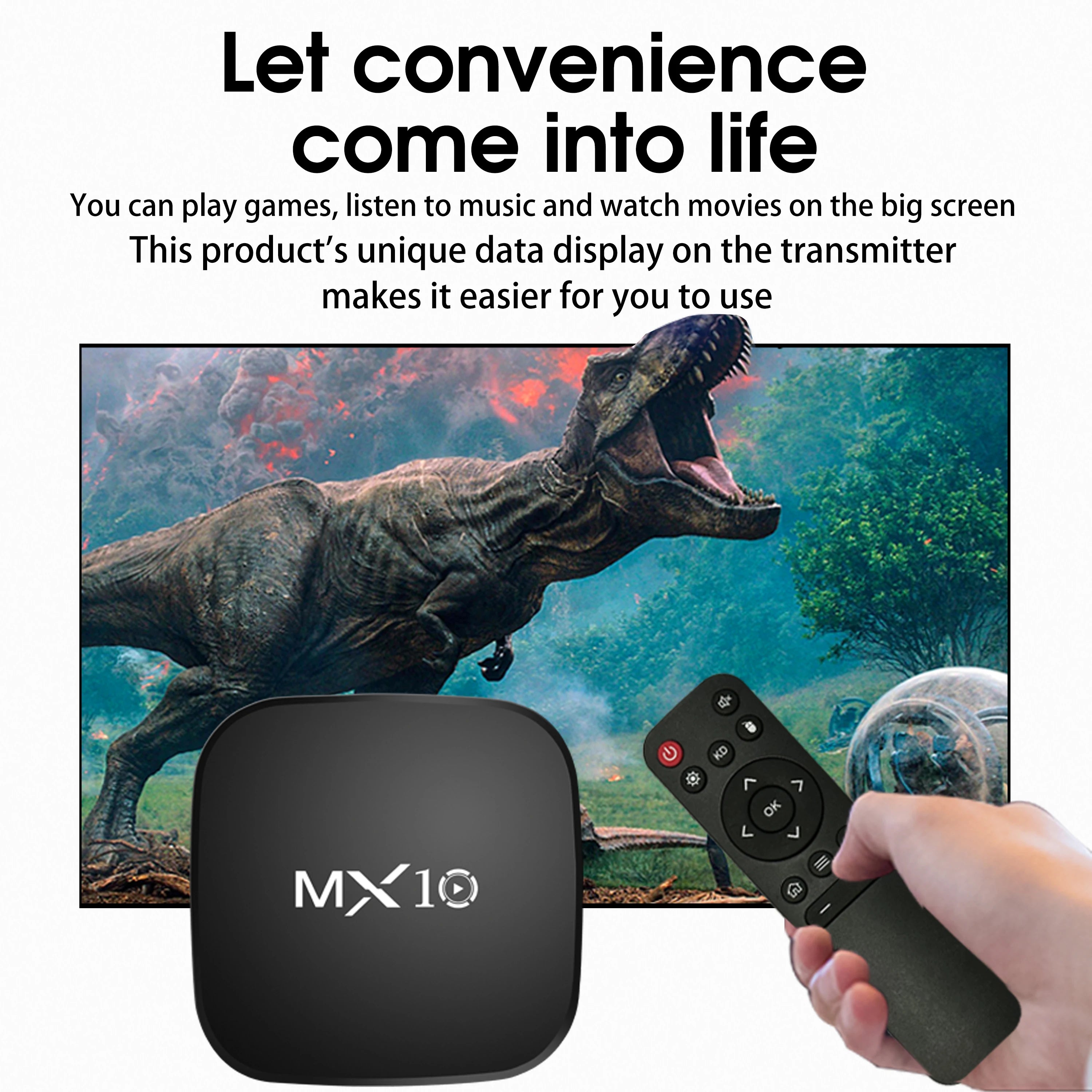 Nuevo decodificador Android TV Box Mini MX10 de 1 GB y 8 GB, 2, 4 GB, wifi