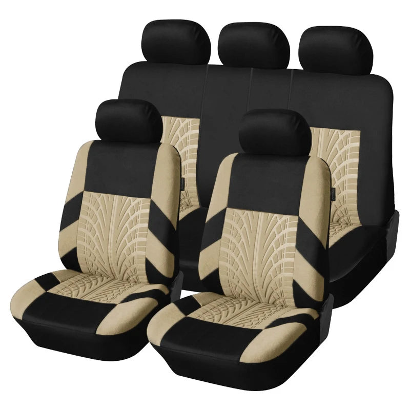 Juego de fundas para asientos de coche con bordado de marca,