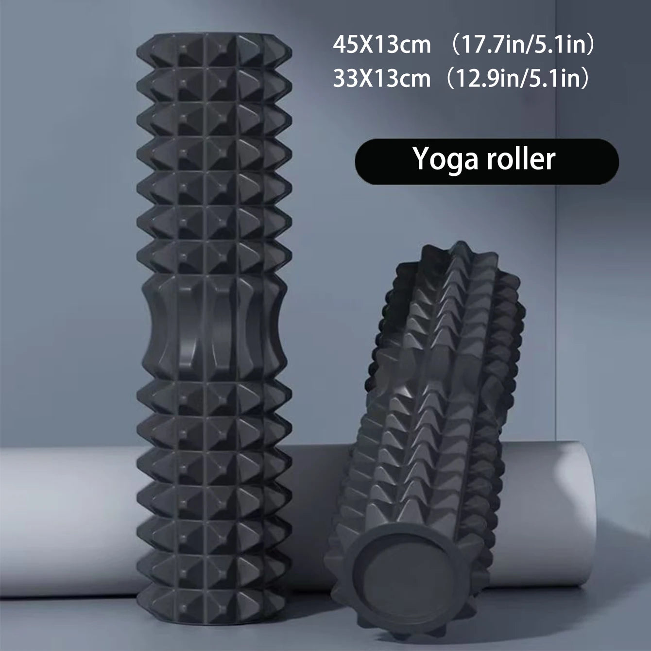 Bloque de masaje muscular con rodillo de espuma para yoga de 45 cm.