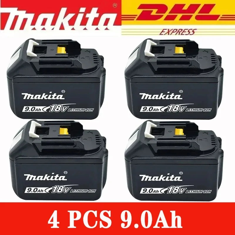Taladro DDF487 - 2 Baterías 18V 9Ah BL1890B + Cargador DC18RC Compatible para Makita