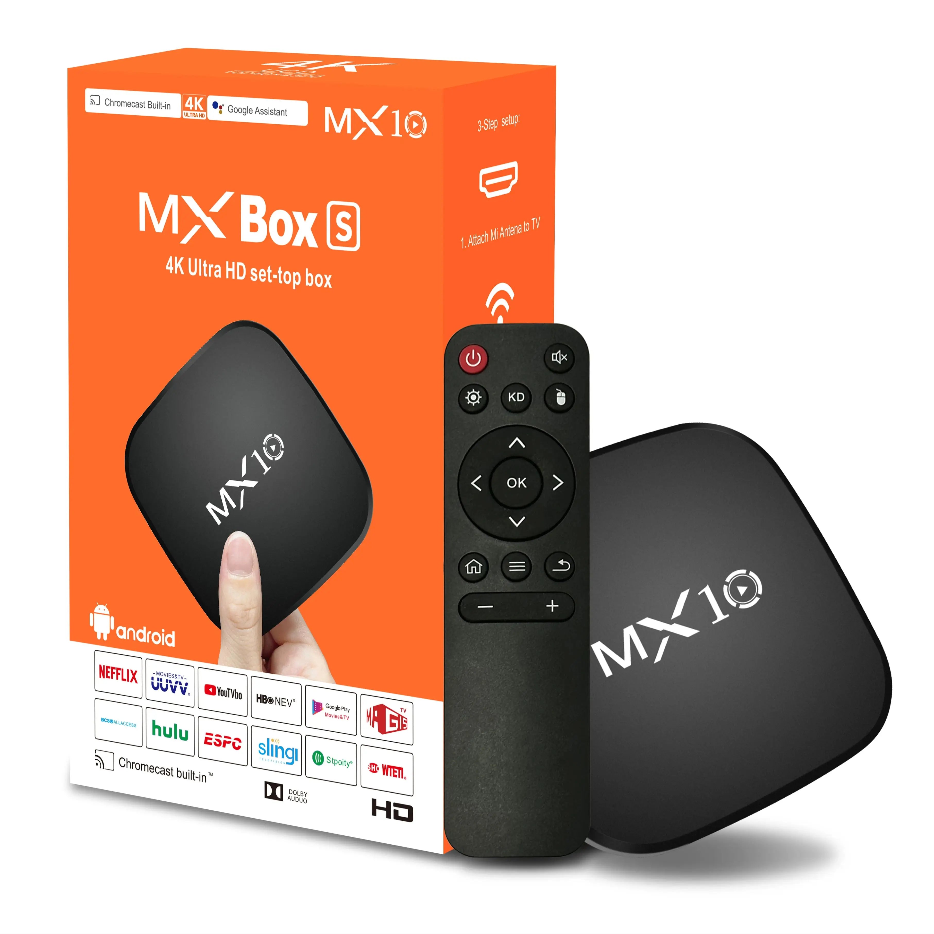 Nuevo decodificador Android TV Box Mini MX10 de 1 GB y 8 GB, 2, 4 GB, wifi
