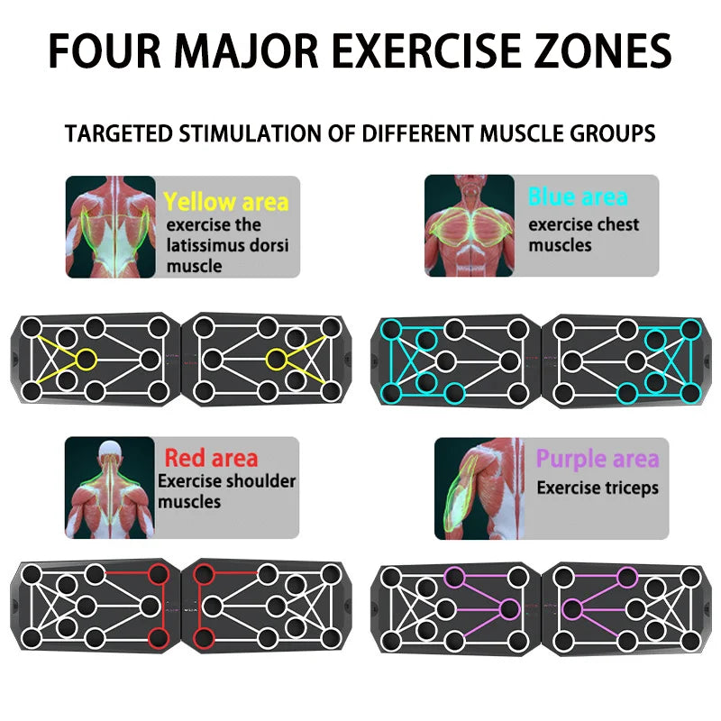 Tabla plegable para flexiones, soporte para ejercicios musculares