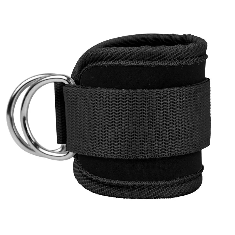 Correas de tobillo para gimnasio, doble anilla en D, puños acolchados