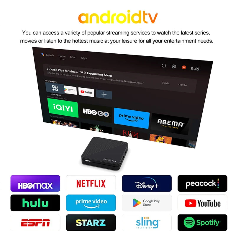 Smart TV Box Android 14 ATV TV Box 4K
