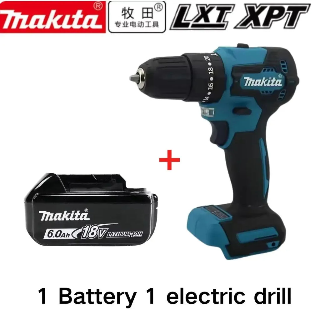Taladro DDF487 - 2 Baterías 18V 9Ah BL1890B + Cargador DC18RC Compatible para Makita