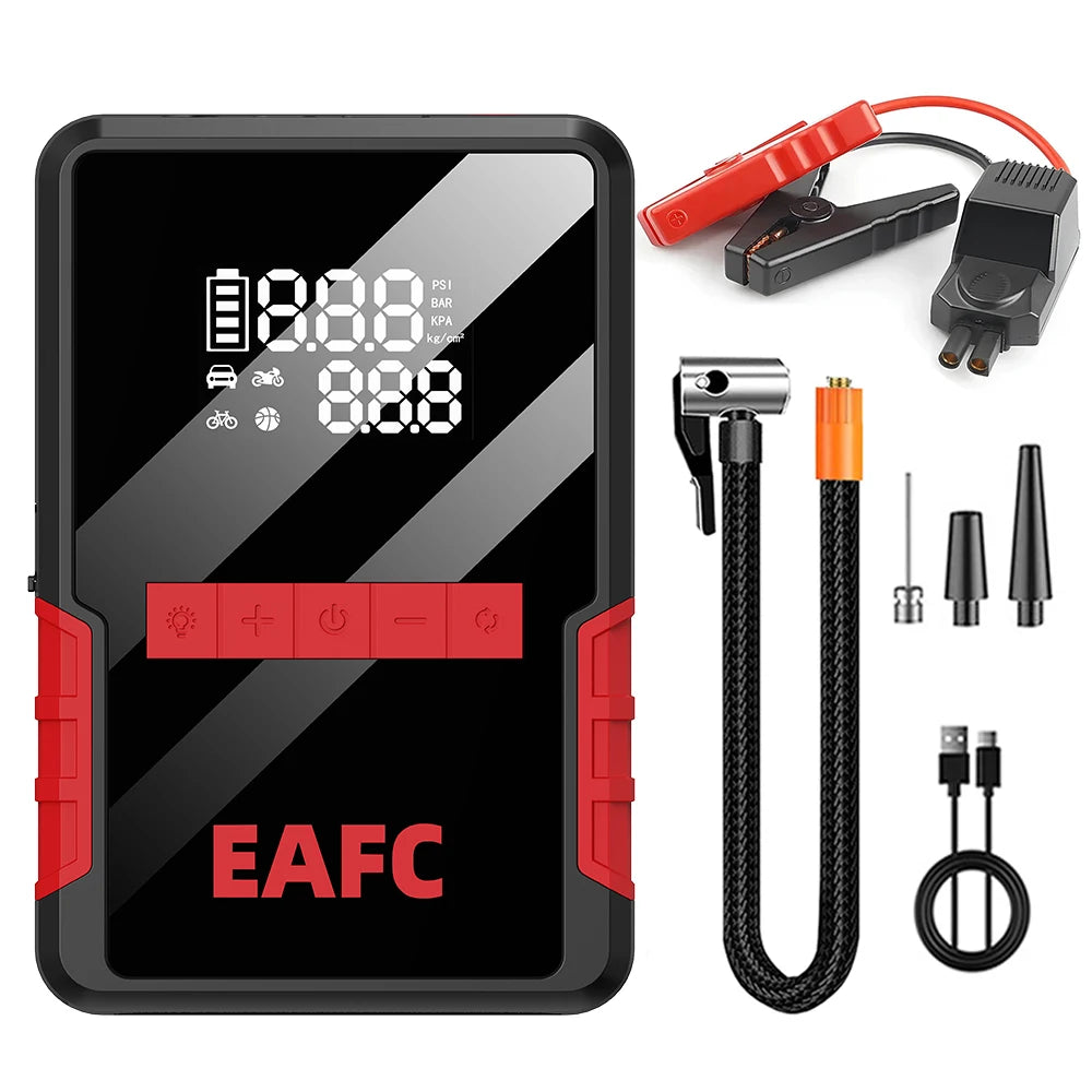 Arrancador de batería de coche FAEC 1200A, compresor de aire de 150 PSI, 4 en 1,