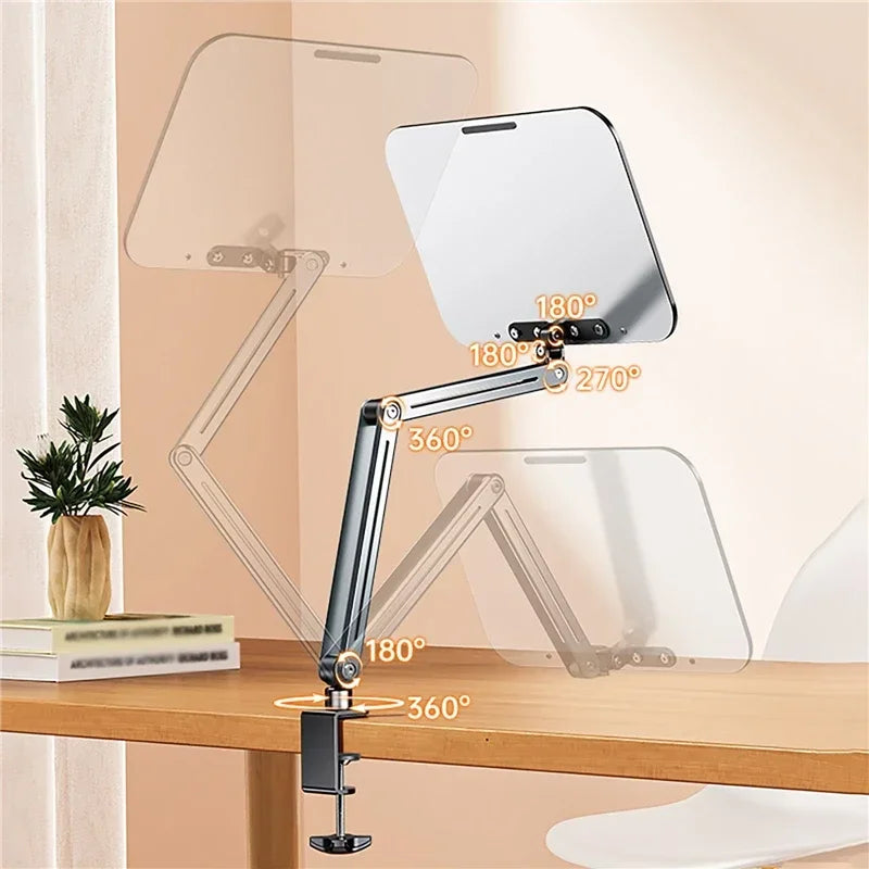 Atril con Pinza para Escritorio - Soporte Ajustable Multiángulo para Libros y Tablets