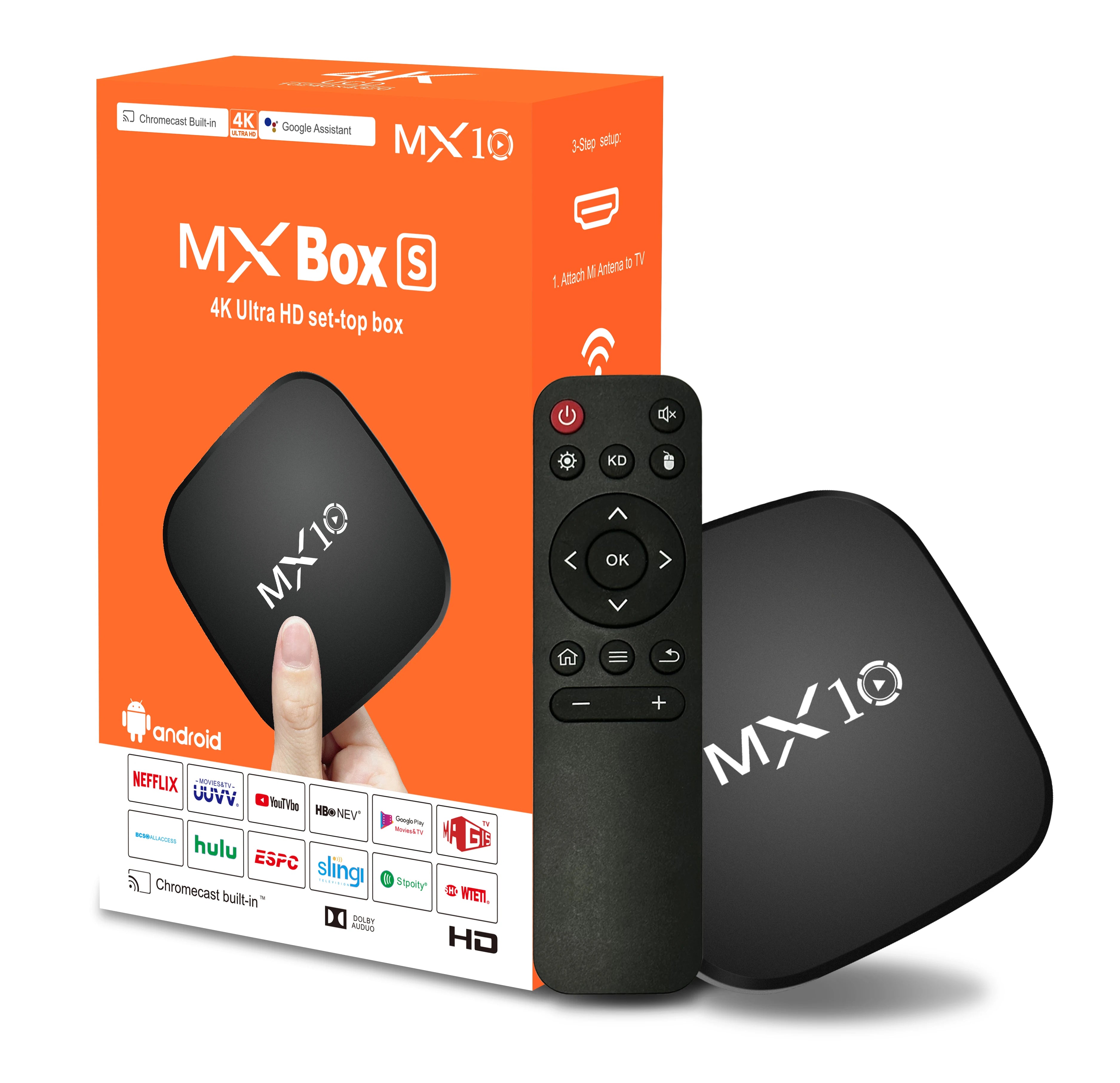 Nuevo decodificador Android TV Box Mini MX10 de 1 GB y 8 GB, 2, 4 GB, wifi