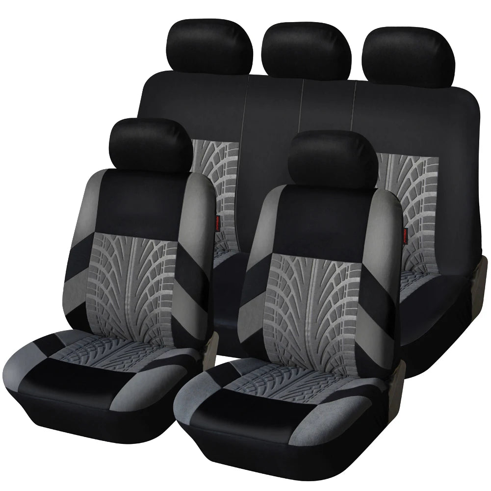 Juego de fundas para asientos de coche con bordado de marca,