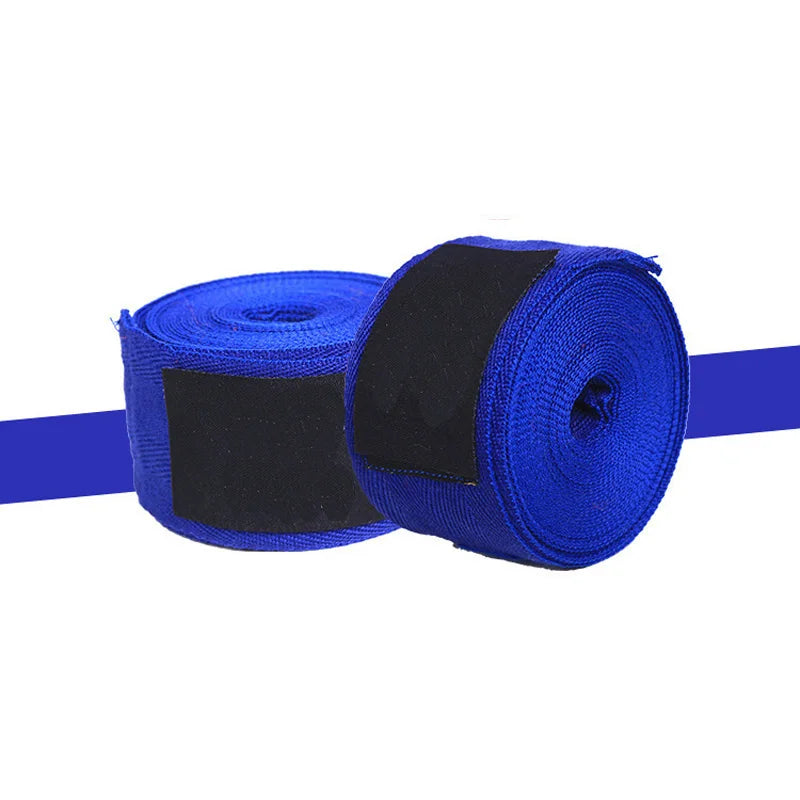 2 rollos de vendas de algodón para boxeo.