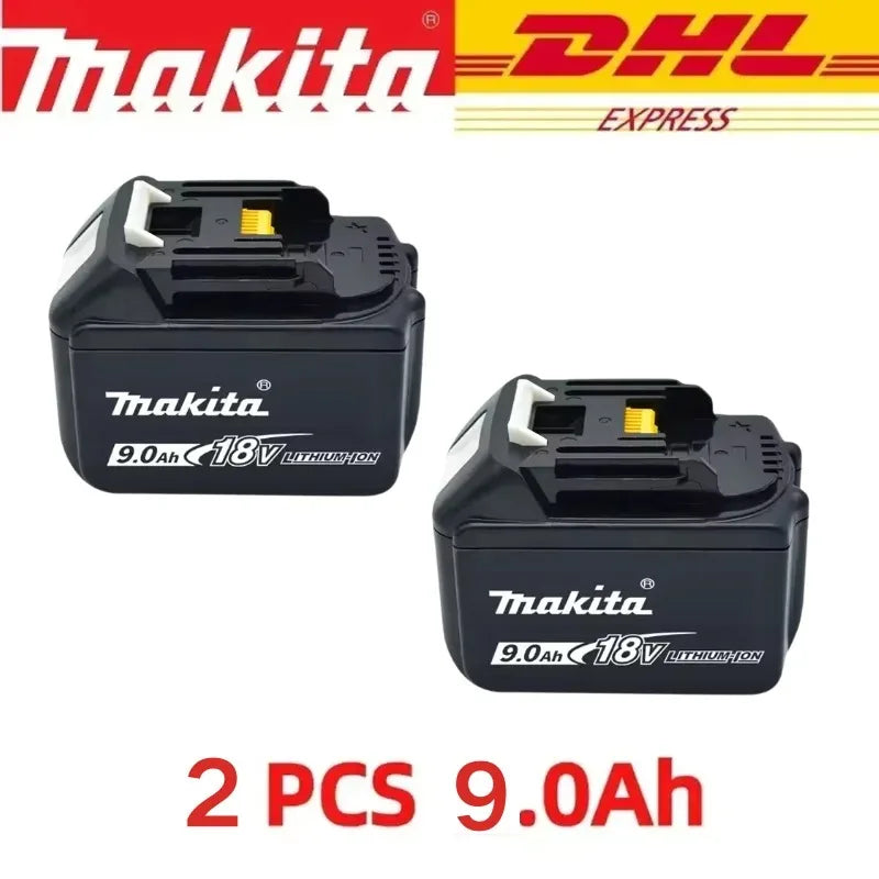 Taladro DDF487 - 2 Baterías 18V 9Ah BL1890B + Cargador DC18RC Compatible para Makita