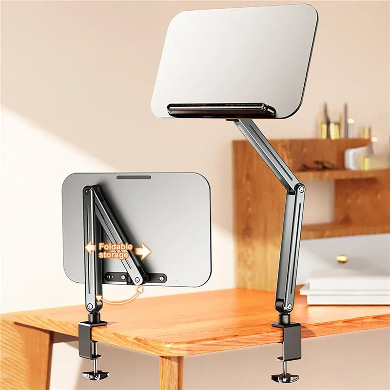 Atril con Pinza para Escritorio - Soporte Ajustable Multiángulo para Libros y Tablets
