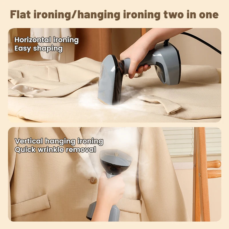 Plancha de Vapor Portátil 1500W - Vaporizador de Ropa de Mano para Hogar y Viajes